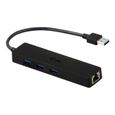 I-TEC Hub Combo USB/Ethernet Advance - USB - Externe - 3 Total USB Port(s) - 3 USB 3.0 Port(s)1 Port(s) réseau (RJ-45) - PC, Mac-0