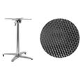 Table Ronde Noire En Metal L62 X L62 X H74 Cm Achat Vente Table A Manger Seule Table Ronde Noire En Metal Cdiscount