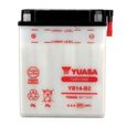 YUASA - Batterie Moto 12V Avec Entretien Sans Pack Acide Yb14-B2 / Yb14B2-0