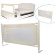 Rail de lit de sécurité pour bébé Barrière de lit de sécurité pliable pour tout-petits avec boucle verrouillable HB017-0