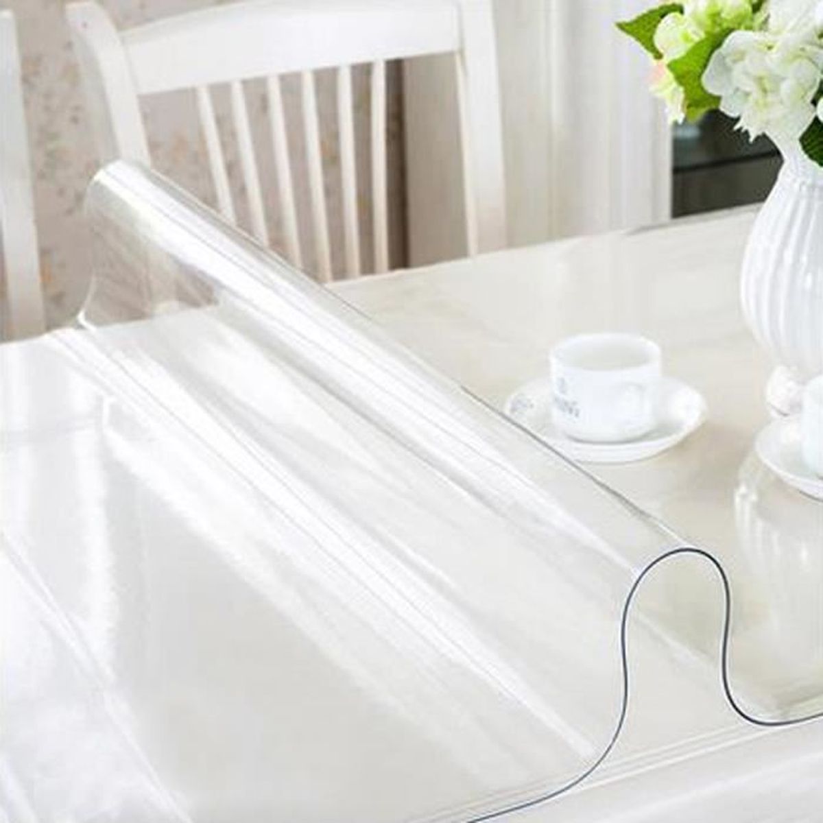 Tapis Film Table Pvc Cristal Nappe Protege Meuble Cuisine Etanche