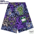 YANTASTIC Tissu - Super Wax - Hollandais - 6 Yards - Jaune - Haute Qualité pour Robe de Mariage