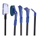 QIFULL 5 en 1 Kit de Nettoyage d'Aquarium Réservoir de Poisson en Verre(Bleu + Noir)