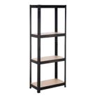 Etagère Métal Noir - RDM TOOLS QUALITY - 4 étagères ajustables - 148x60x30cm - 240Kg de charge maximale