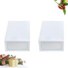 TINKSK - TINKSKY 12 PCS Épaissir Chaussures Boîte Transparent Empilable De Rangement En Conteneur - Taille S (Blanc) MEUBLE A CHAUSSURES