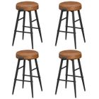 Tabouret de Bar - VASAGLE - Lot de 4 - Marron caramel - Cuisine - Montage Facile - Siège Haut