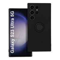 Coque avec Anneau Couleur Noir Pour Samsung Galaxy S23 Ultra 5G Little Boutik© Protection Antichoc
