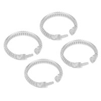 SALALIS anneaux de rideau transparents 24 pièces anneaux de rideau ABS Transparent O forme crochets de rideau de douche deco set