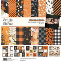 Set de 12 feuilles 'Simple Vintage October 31st Collection Kit' 30x30 cm de Simple stories
