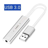 CS-08466-Carte son externe 2 en 1. USB C - USB 3.0 à 3.5mm. adaptateur pour Microphone et casque. pour Macbook. PC portable