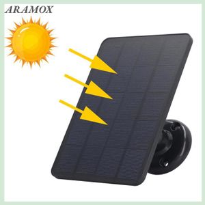 Panneau Solaire Pour Caméra De Sécurité, 5W Pour Micro USB Et USB-C Port Caméra Extérieure