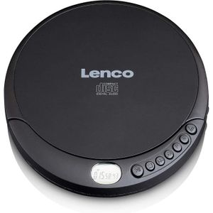 Noir Lecteur CD Portable Rechargeable avec Bluetooth Intégré Batterie Lithium 1000mAh pour Maison Voyage et Voiture avec Casque Stéréo Protection Saut Electronique Fonction Anti-Choc 