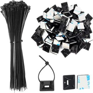 Set De Serre-câbles Noir: 250 Serre-câbles Noirs En 3 Tailles - Attache  Câble Collier, Cable Management - Serre-cables 3 à Prix Carrefour
