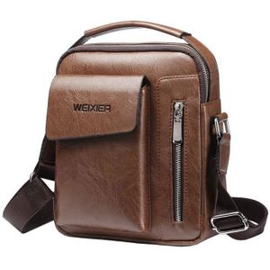 Acheter Sac bandoulière vintage pour homme Grande capacité Voyage Portable Cuir PU Sac messager