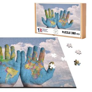 PUZZLE Puzzle Classique 280 pièces Terre Mains et Planisp