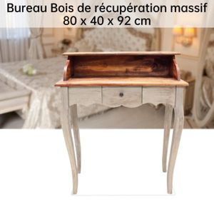 BUREAU  Bureau en bois de récupération massif - VBESTLIFE - Vintage - 80x40x92cm