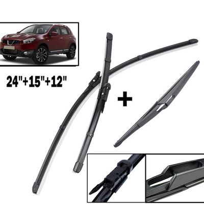 Essuie-glaces Avant Et Arrière Pour Nissan Qashqai 2 II J11 (depuis 2013) - Lot De 3 : 650 Mm Gauche, 425 Mm Droite, 300 Mm Arrière
