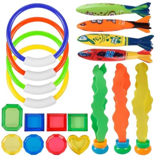 Jouets De Plongée Pour Enfants – 8 Jeux De Piscine, Anneaux, Trésors Sous-marins, Sac De Rangement, 5-12 Ans