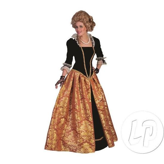 Robe baroque Marie-Christina orange femme taille XL - Atosa - Dentelle et tissu - Intérieur