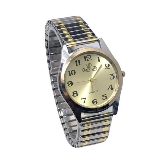 Montre Homme Classique Bracelet Extensible Elastique Chiffres