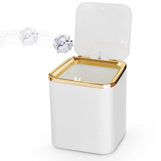 Poubelle de Table, Petite Poubelle de Bureau avec Couvercle, Mini