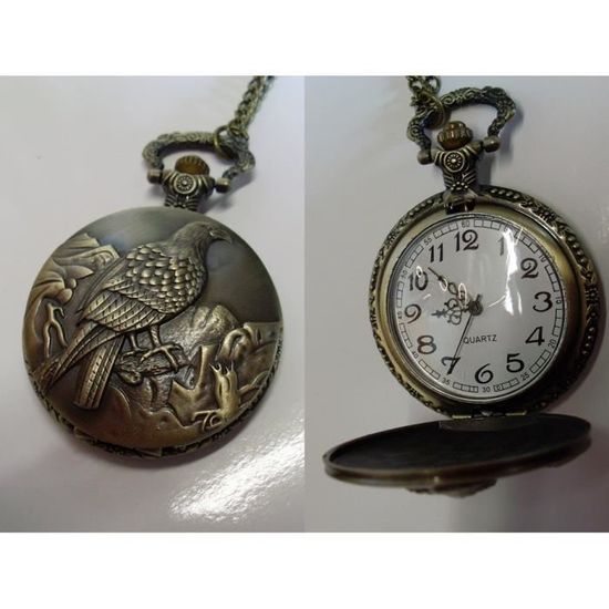 Montre à Gousset Vintage Geneva - Modèle Avec Gravure D'Aigle, Fabriquée En Chine - Occasion