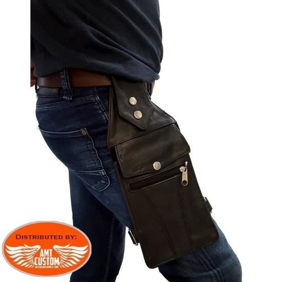 Sacoche de jambe cuir moto Cdiscount Auto