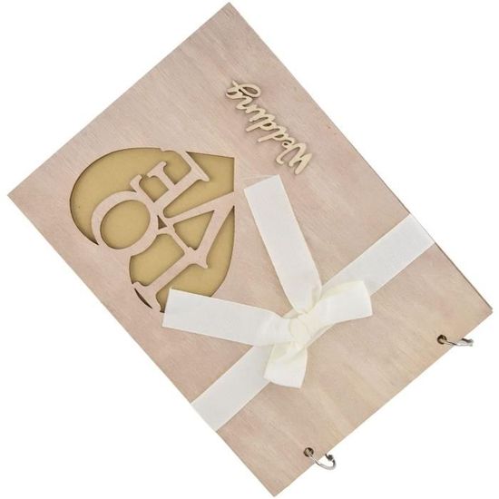 Jecor Alternative Au Livre D'or – Alternative Au Livre D'or De Mariage – 62 Grands Cœurs En Bois – Également Pour Fête Prénatale, Fête De Mariage, Anniversaire, Retraite, Funérailles - 7