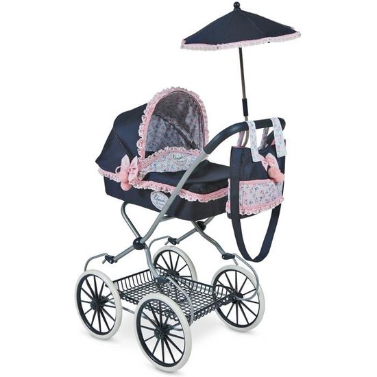 Poussette poup e landau legant grande grosse roue parapluie sac