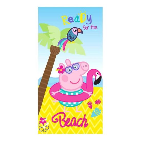 Serviette Officielle Peppa Pig Pour Enfants - Ultra Douce 140x70cm, Parfaite Plage, Bain Et Piscine