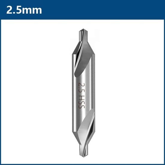 Jeu De 10 Forets Centraux HSS 1 à 5 Mm - Double Pointe 60°, Pour Tour, Perçage Précis, Usinage Entre-pointes