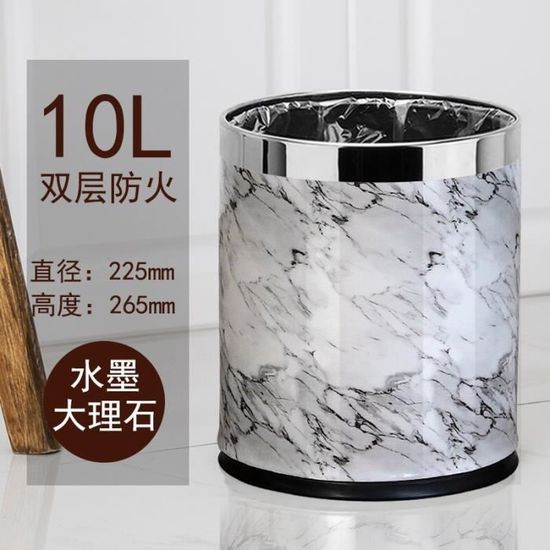 Poubelle Créative Avec Couvercle Corbeille à Papier Pot Déchets Plastique Bleu Yotijary