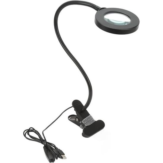 Lampe LED Col De Cygne à Pince - Éclairage Flexible Pour Pupitre Et Lecture