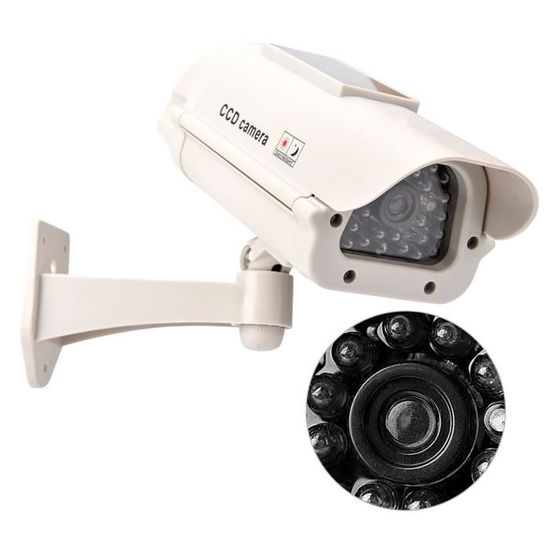 JIM-7694954288145-fausse caméra factice Fausse caméra à énergie solaire  Caméra de sécurité de surveillance extérieure bricolage came