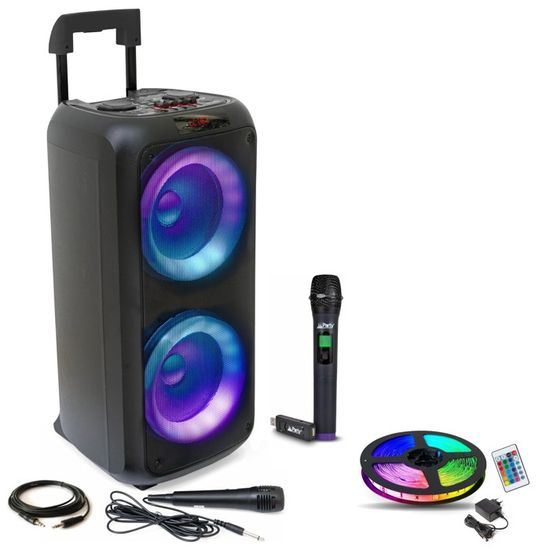 Vonyx VPS082A Set d'enceintes 400 Watts Plug & Play avec télécommande