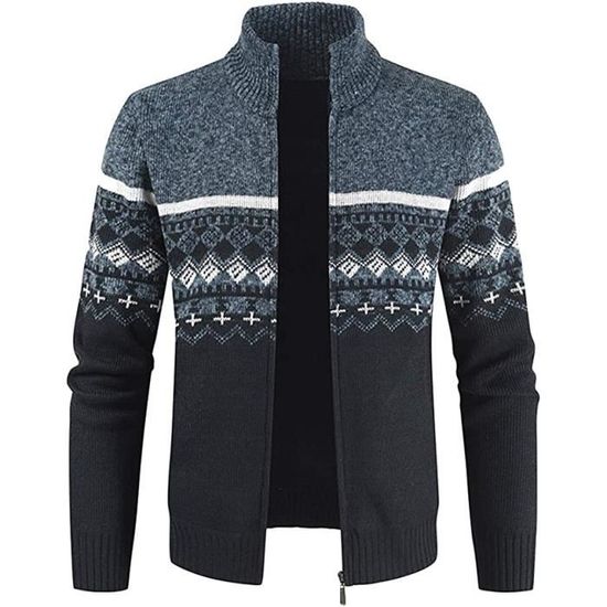 Pull Homme Polaire épais Allthemen Cardigan Homme Veste En Maille