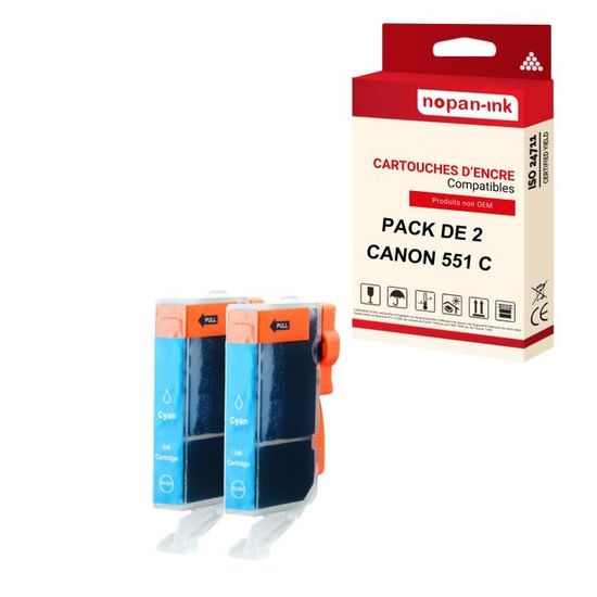 Lot De 10 Cartouches D'encre Compatibles Canon PGI-550/CLI-551 - Non OEM, Neuves, Pour Imprimantes MG Série