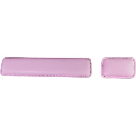 GOMETY Repose-Poignets Nuage 2 Pièces Cuir PU Blanc – Ergonomique Mémoire De Forme + Tapis Souris, Antidérapant Pour Bureau & Gaming