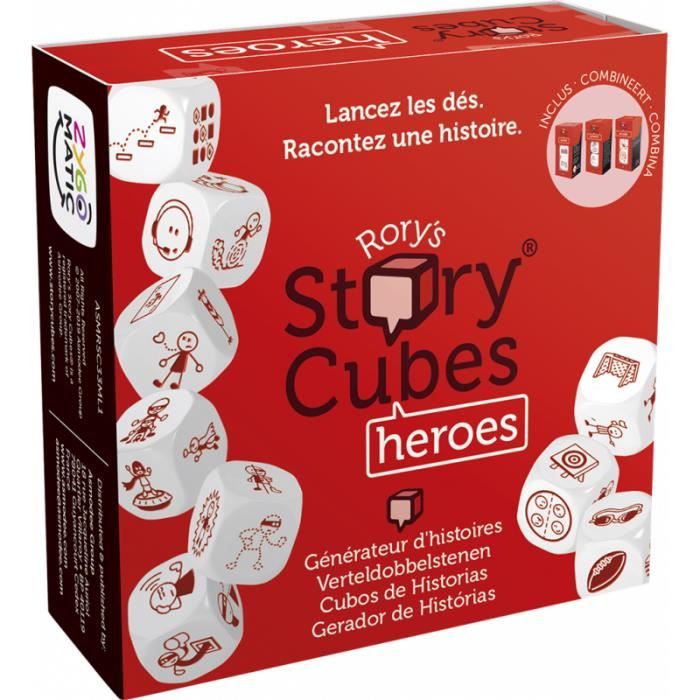 Jeux de société famille - Jeu de société Story Cubes Heroes (Rouge) - 1 joueur et + - dès 6 ans