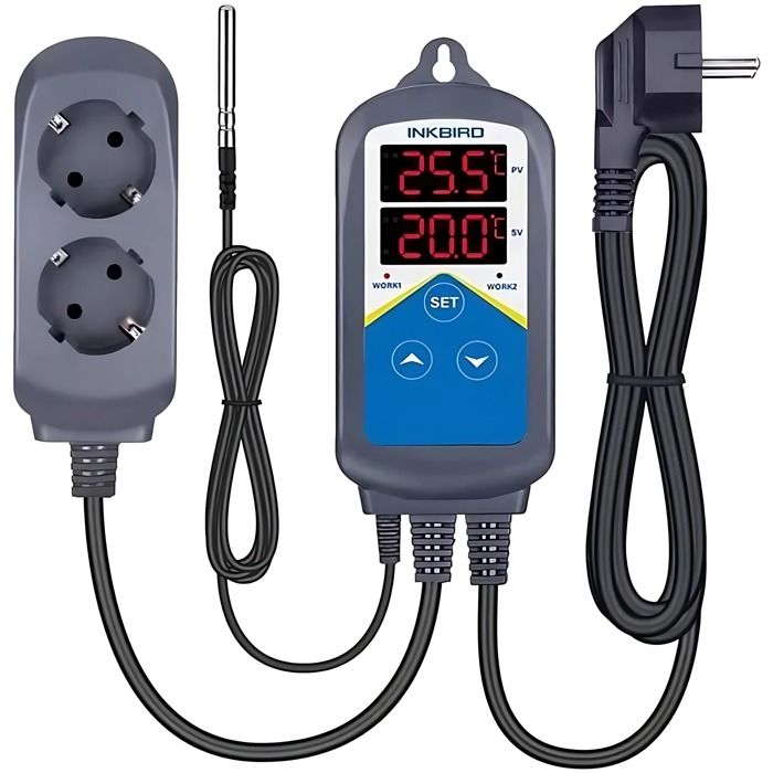Contrôleur de température de chauffage, Thermostat à écran LCD avec prise de courant, Inkbird ITC-306T 220V
