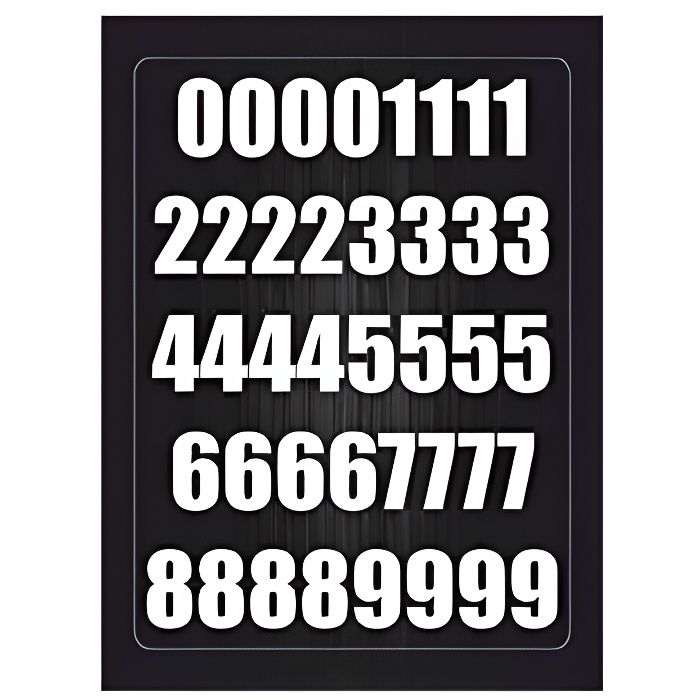 Set 40x Autocollant Sticker Porte Voiture Moto Numero Nombre Chiffre blanc logo 234
