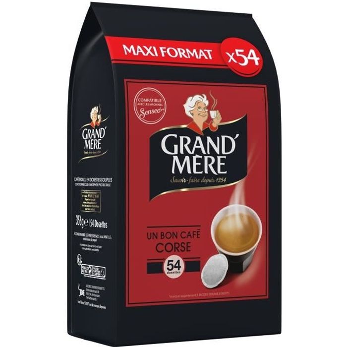 GRAND MERE Corsé - 54 Dosettes de café Compatible Senseo