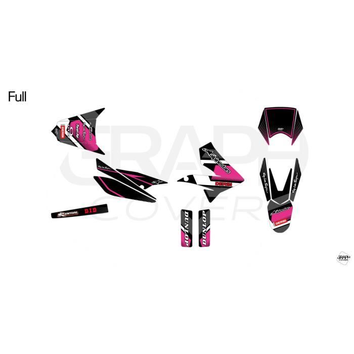 KIT DECO MOTOCROSS DERBI DRD 50 RACING COMICS ROSE 2011-2012