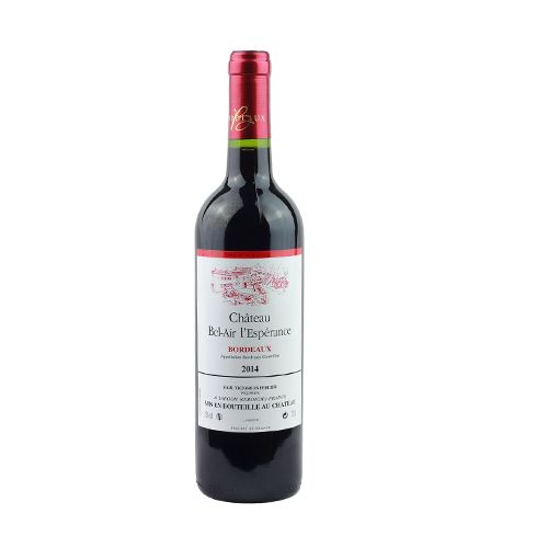 1 bouteille - Vin rouge - Tranquille - Vignobles PERCIER Château Bel-Air L’espérance Bordeaux Rouge 2014 1x300cl
