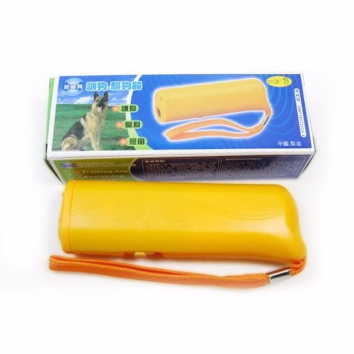 3 en 1 anti aboiements Arrêt écorce ultrasonique pour animal domestique Chien Répulsif appareil d'entraînement Trainer avec LED