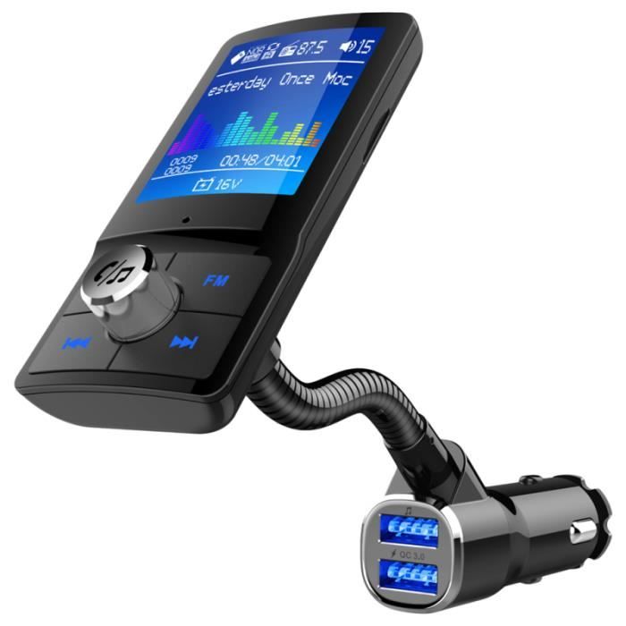 1 pièces adaptateur Radio Durable robuste Prime LCD affichage couleur Bluetooth Fm émetteur pour voiture de CAR FM TRANSMITTER