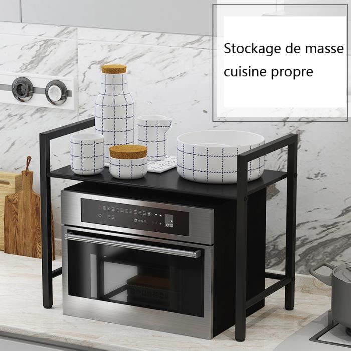 Support de Cuisine Four à Micro-Ondes Support de Rangement Domestique à Double Couche 50*30*50CM