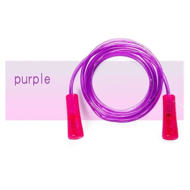 LED clignotant corde à sauter pour enfants enfants en plein air exercices à sauter Fitness coloré corde à saut*ME11489