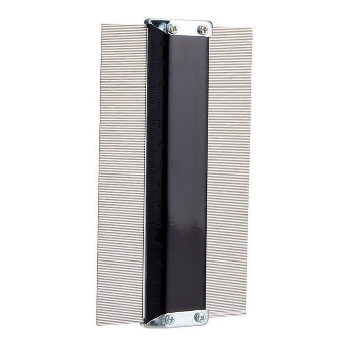 TRACAGE METROLOGIE H HILABEE Jauge de Contour Alliage d'Aluminium 150mm Professionnel Copieur de Contour pour Conduits Carrelage &Ea