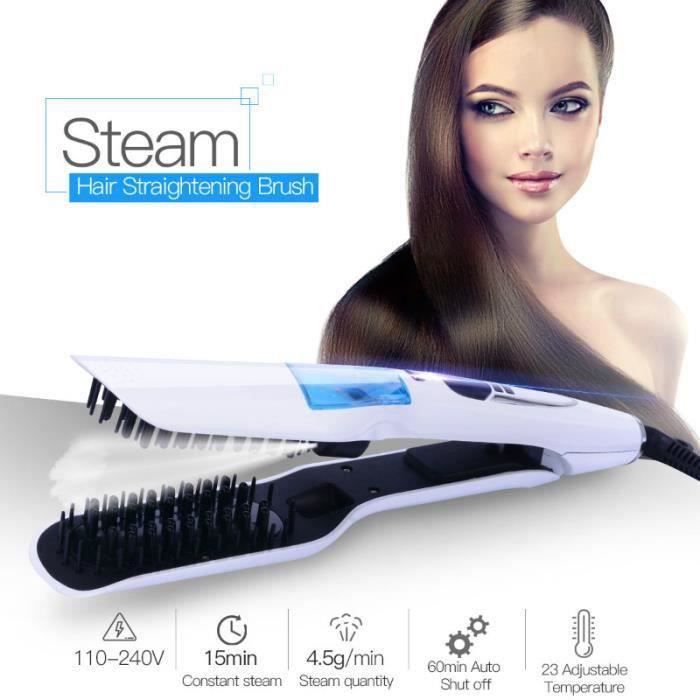 Cheveux Raides Céramique Électrique Styling Brosse À Vapeur Hydratant Cheveux Lisseur Brosse Vapeur Pulvérisation Rapide CHQ4779